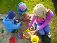 Outdoor toys sand pit outdoor play