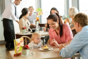 Managing children when dining out