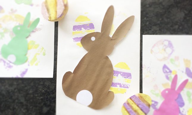 Potato Stamp Easter Eggs
