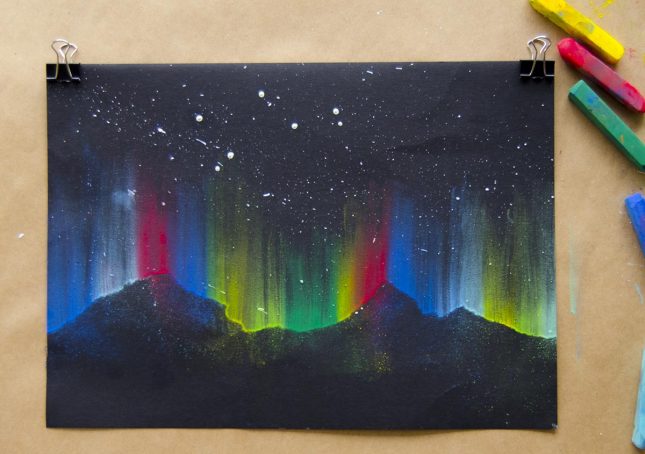 Matariki and the southern lights art project