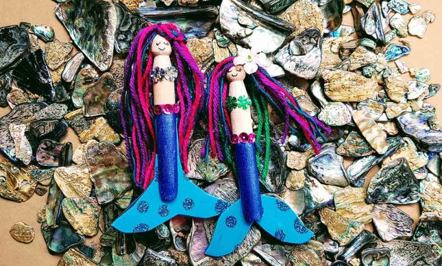 How to make a mermaid peg doll