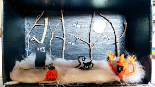 Spooky Box Halloween Scene