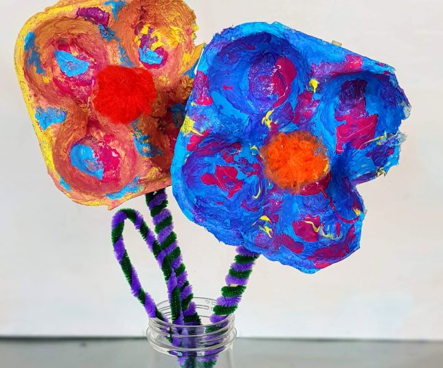 Egg Carton Flower Craft