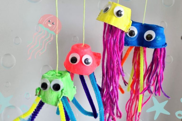 Jelly Fish – Egg Carton Craft Egg carton jelly fish
