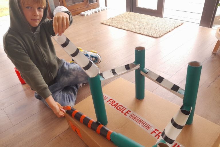 Cardboard Roll Marble Run – Snake Inspired Cardboard Roll Marble Run-Snake Inspired (1)