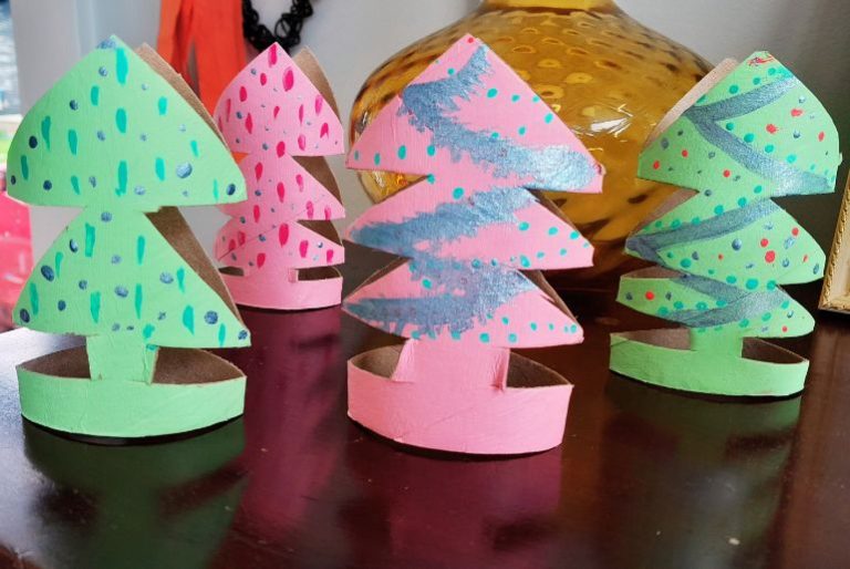 Toilet Roll Christmas Trees
